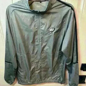 Nike Golf Men’s Philadelphia Eagles Half Zip Gray wind breaker jacket size S